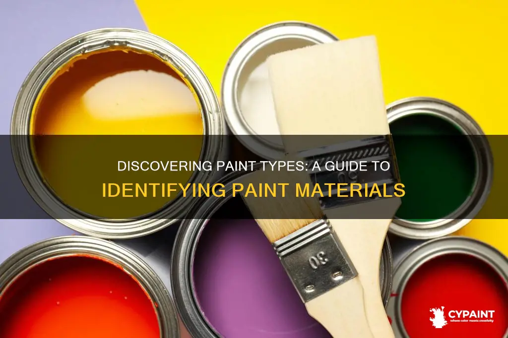 how to figure out the type of paint material