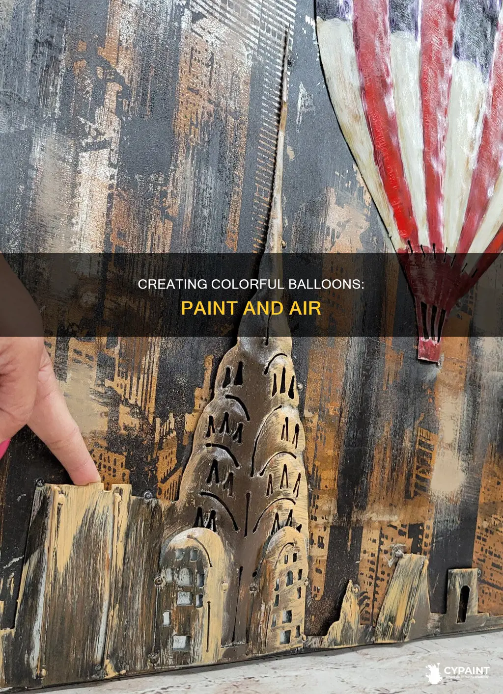 how to fill a balloon with paint and air