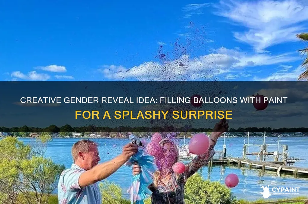 how to fill a balloon with paint for gender reveal