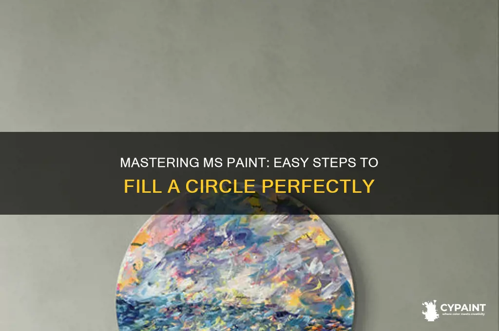 how to fill a circle in ms paint