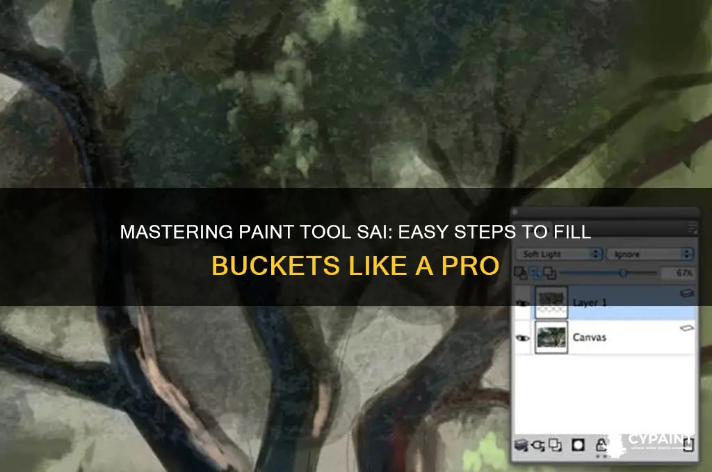 how to fill bucket in paint tool sai