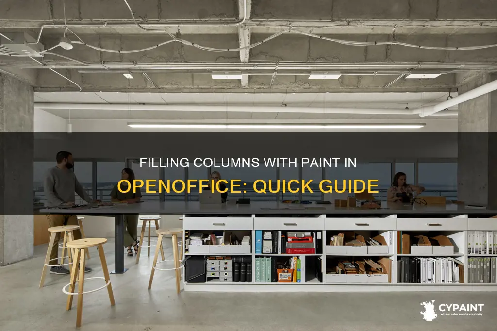 how to fill column with paint in open office