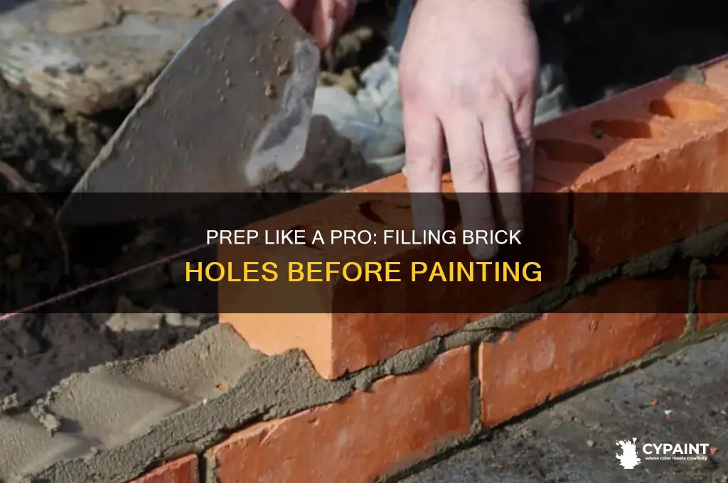 how to fill holes in brick before painting