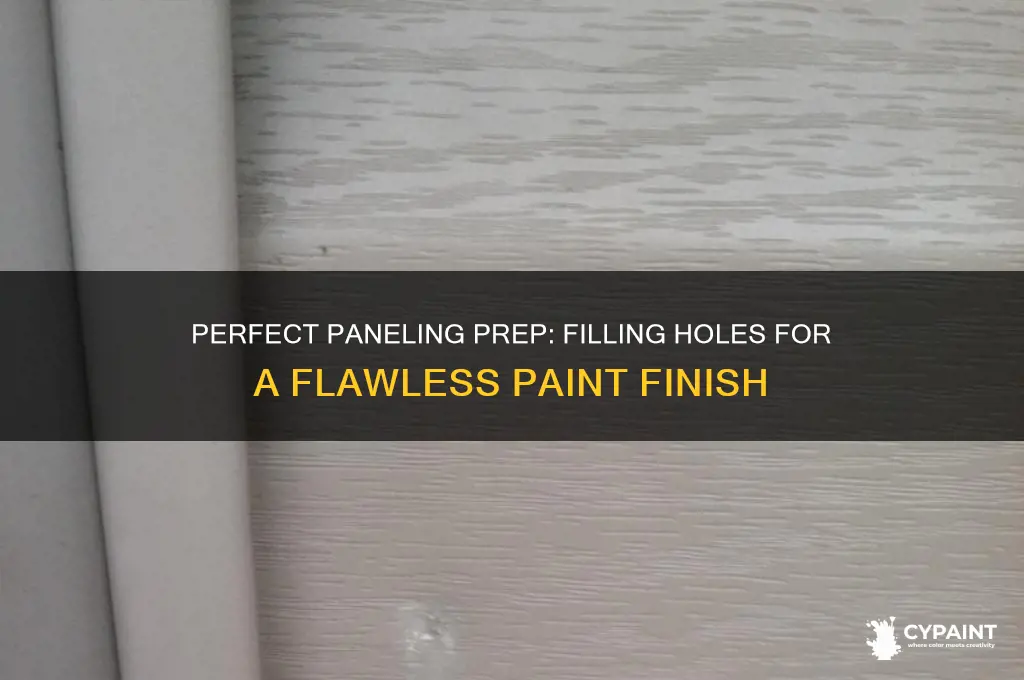 how to fill holes in paneling before painting