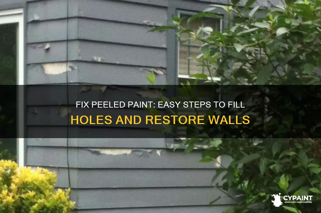 how to fill holes in peeled paint