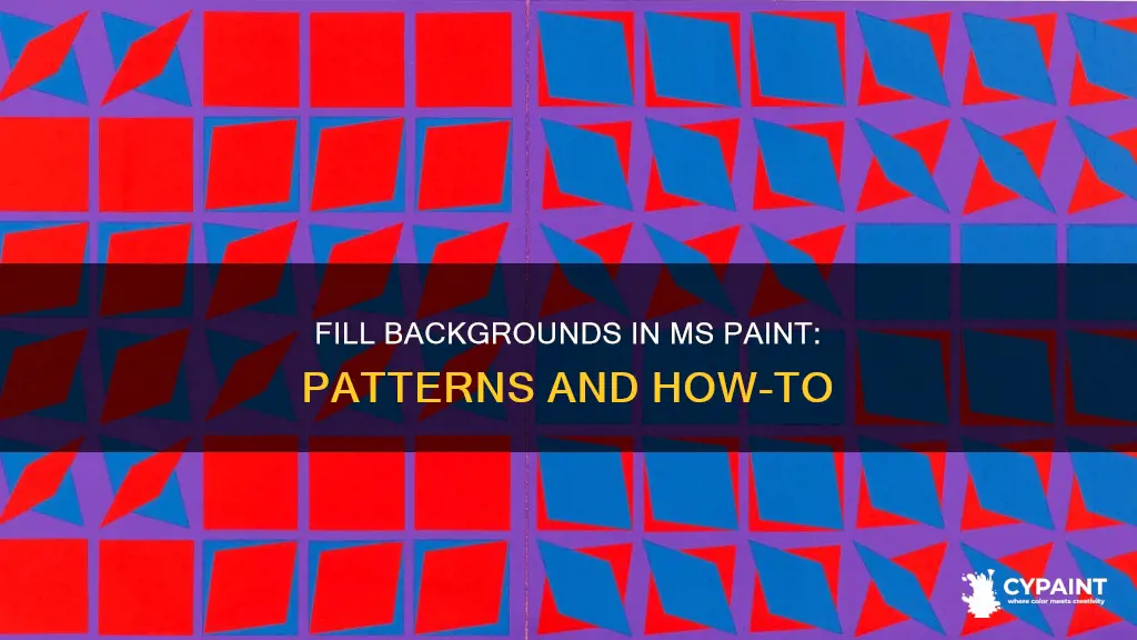 how to fill in background microsoft paint with pattern