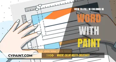 Quick Guide: Filling Columns in Word with Paint