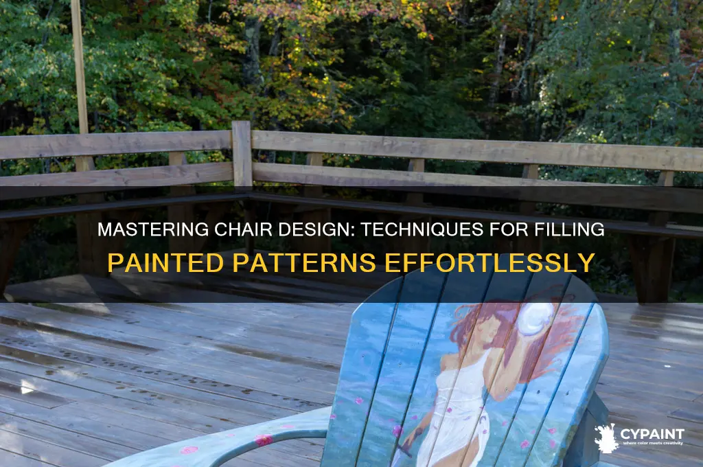 how to fill in designs on painted chairs
