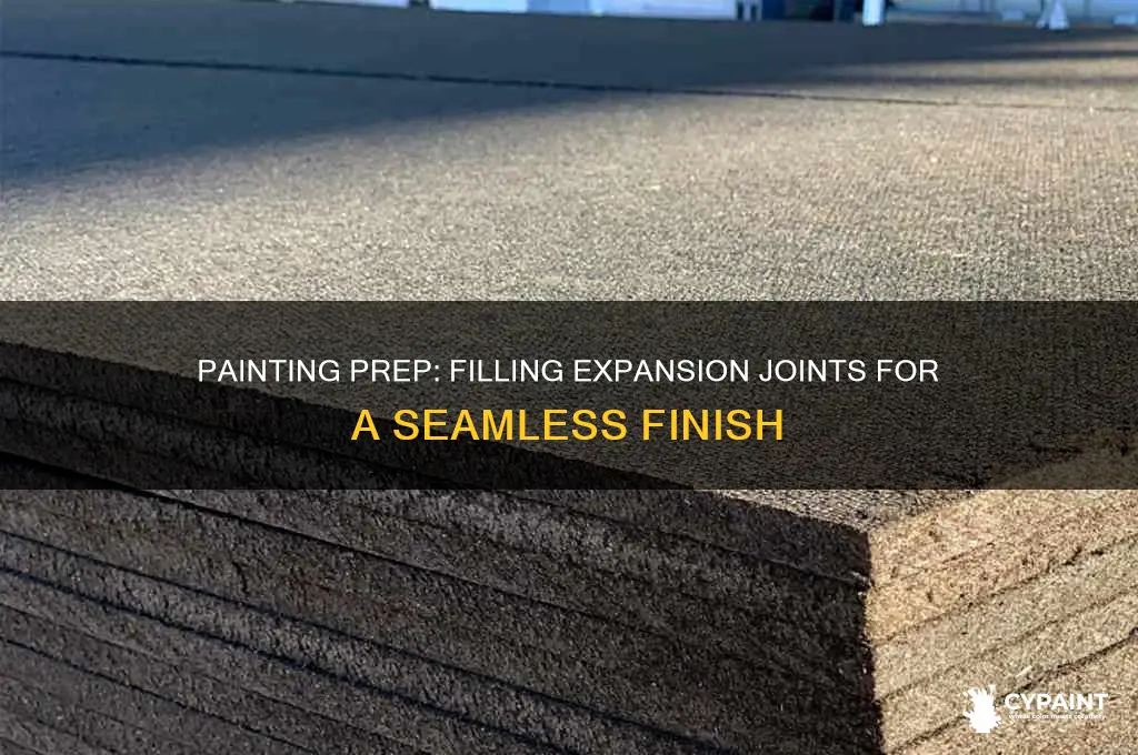 how to fill in expansion joints for painting
