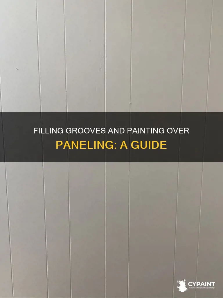 how to fill in groves and paint over paneling