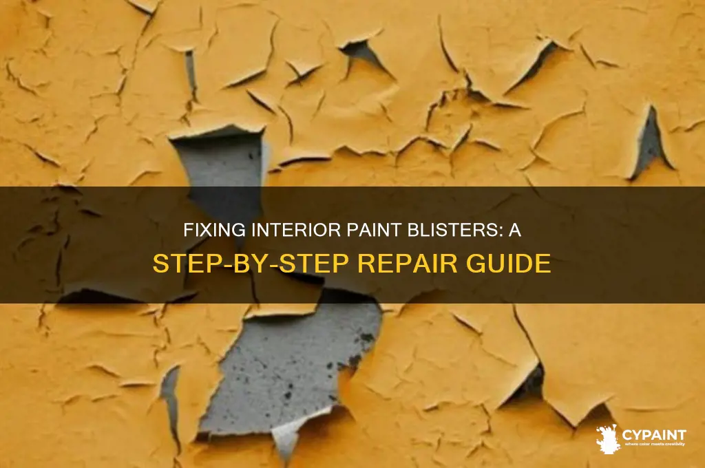 how to fill in paint blisters interior