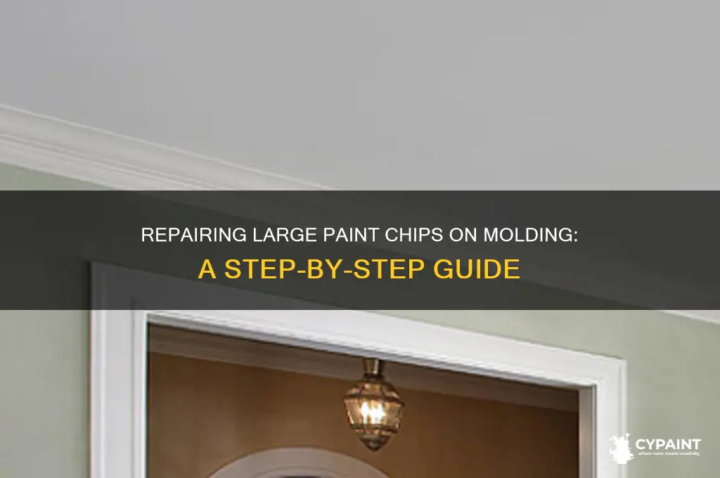 how to fill large paint chipped on molding