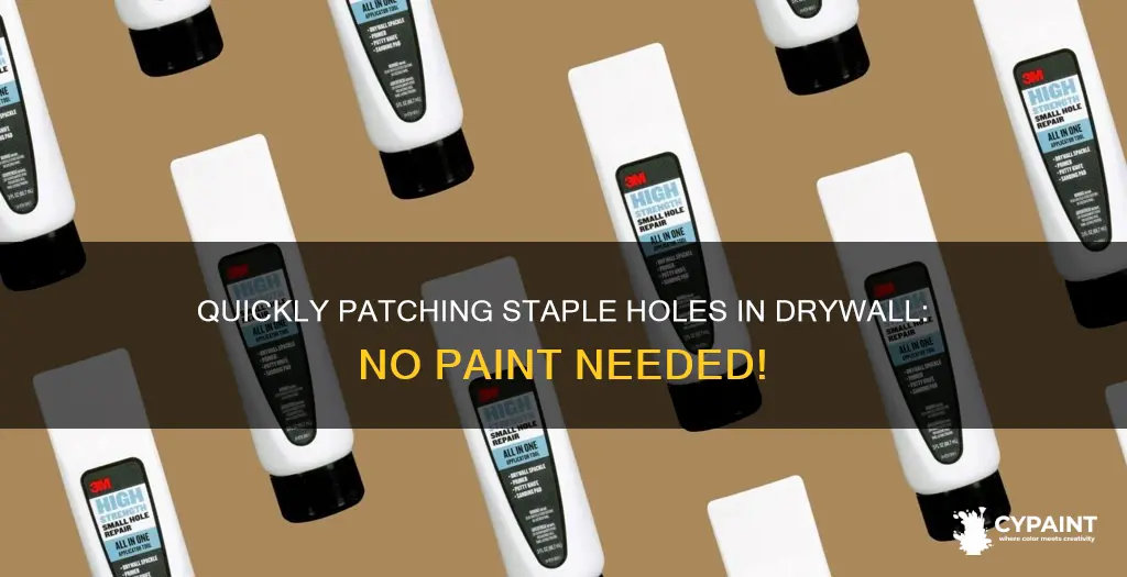 how to fill staple holes in drywall without painting