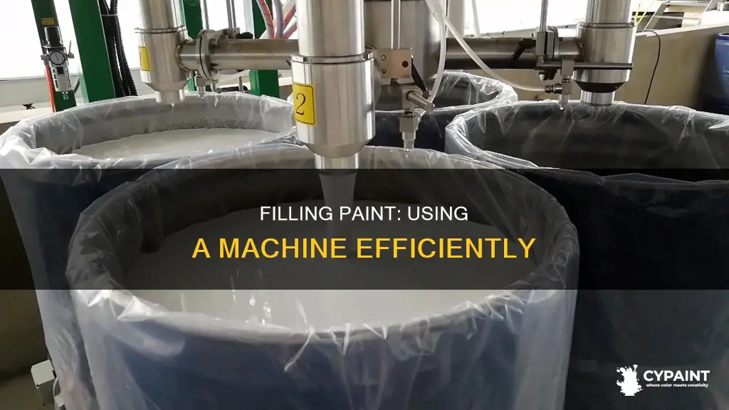 how to fill up paint from a paint machine
