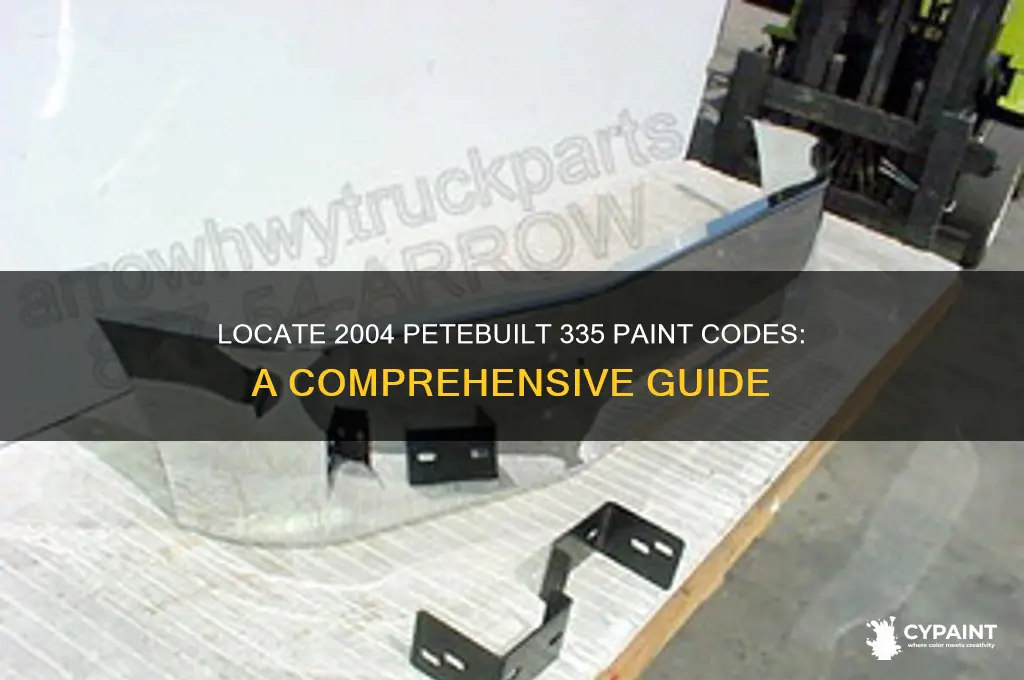 how to find 2004 petebuilt 335 paint codes