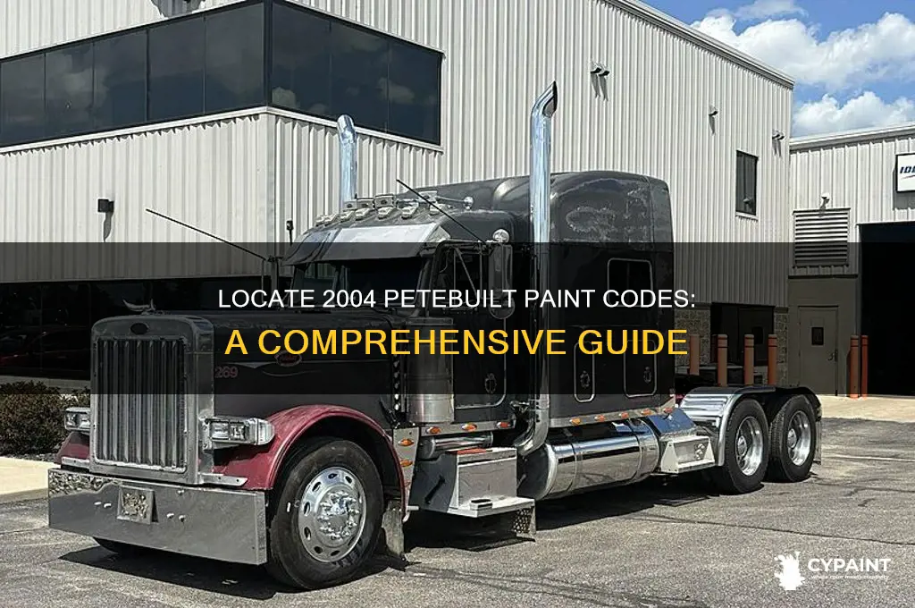 how to find 2004 petebuilt paint codes