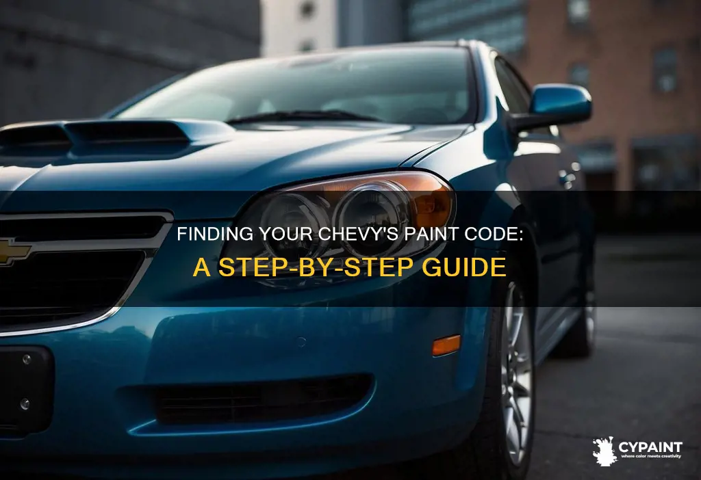 how to find a paint code for a chevy