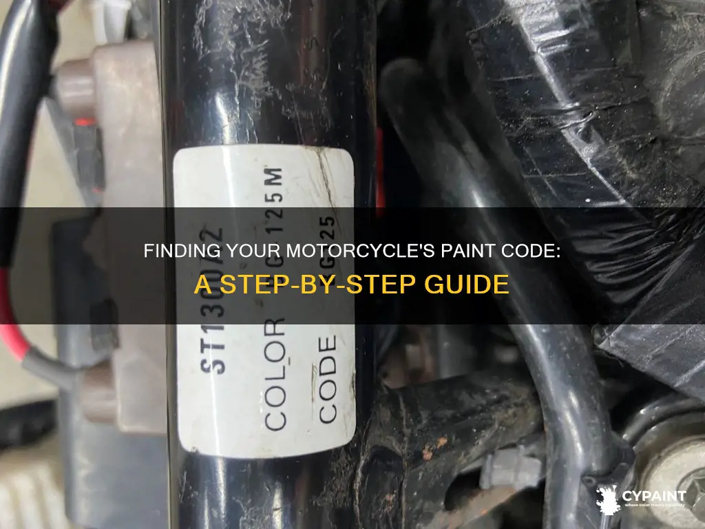 how to find a paint code on a motorcycle
