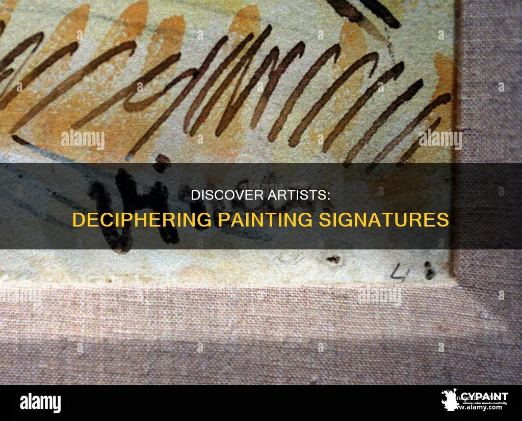 how to find an artist by signature on painting