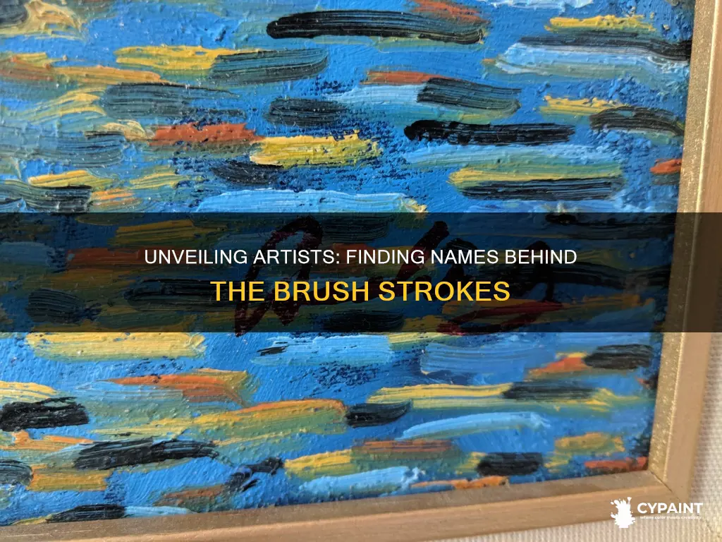 how to find an artist name from a painting