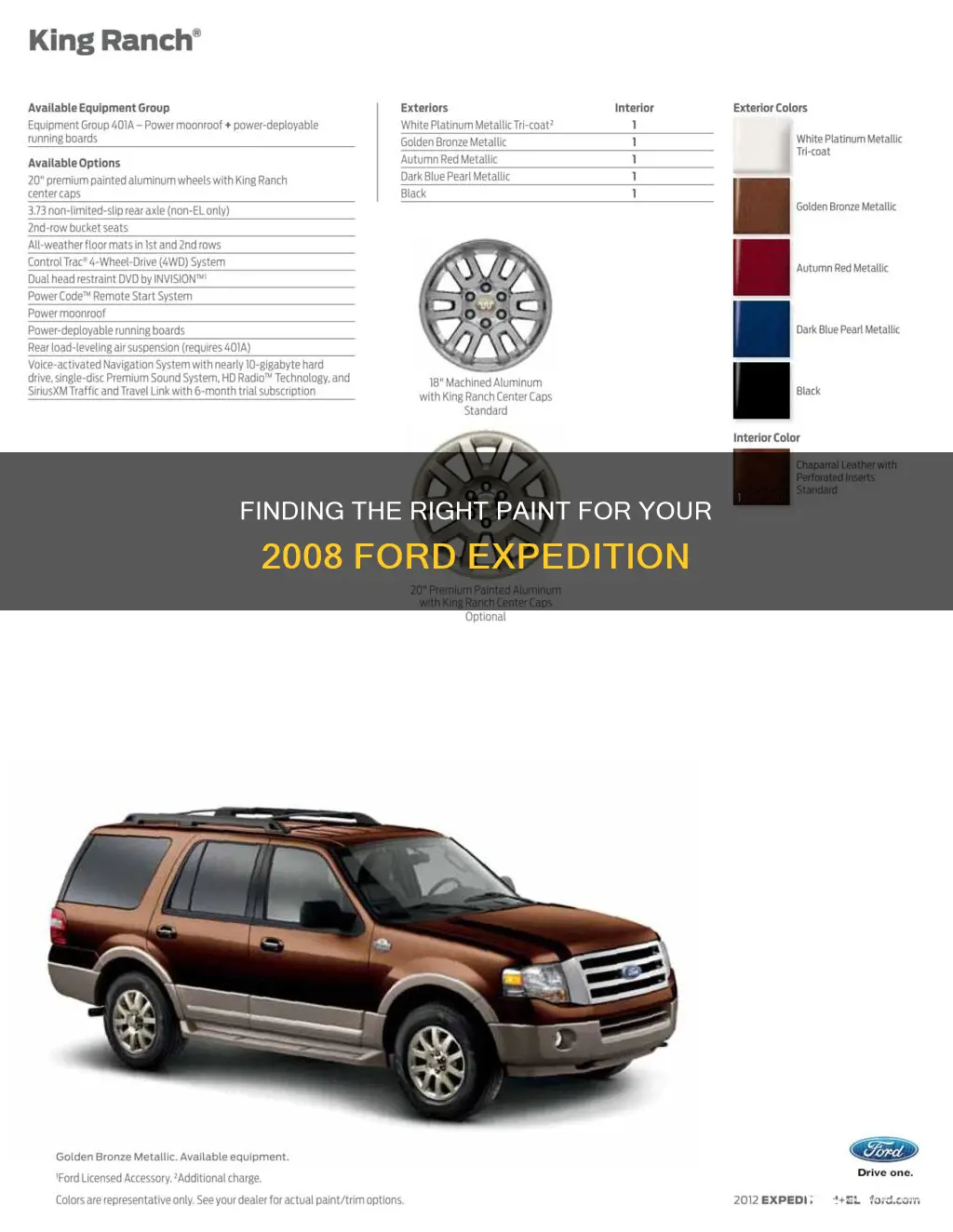 how to find exact paint for 2008 ford expedition
