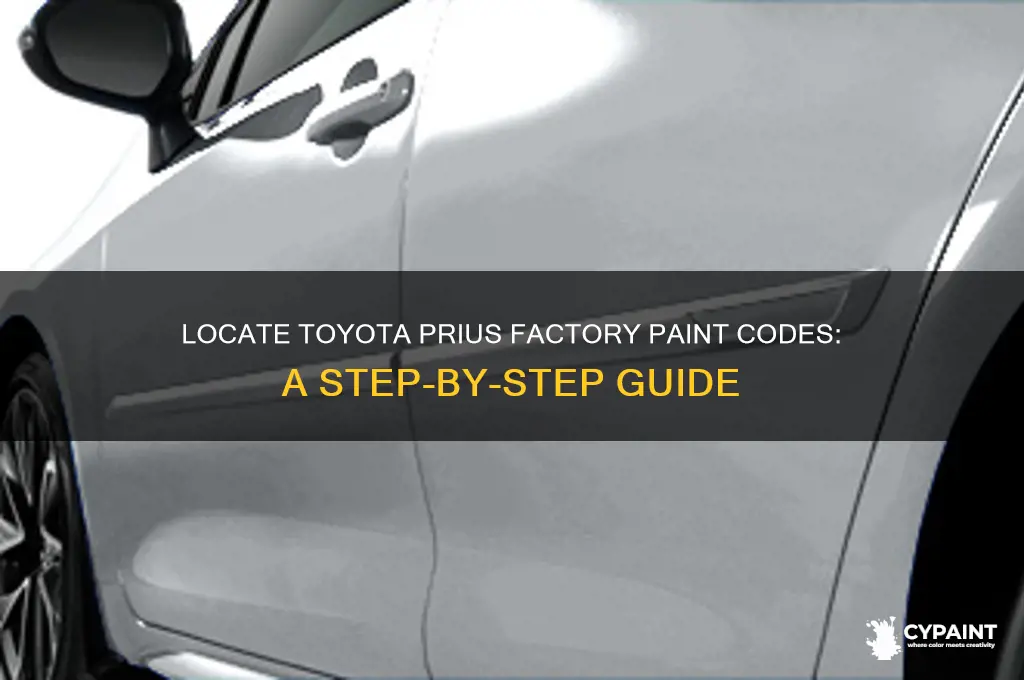 how to find fact ory paint codes for toyota prius