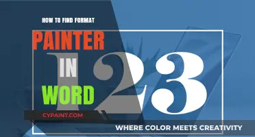 Quickly Locate Format Painter in Word: A Step-by-Step Guide