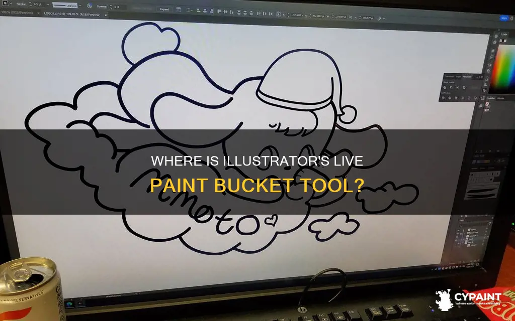 how to find live paint bucket tool in illustrator