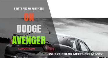 Finding Your Dodge Avenger's Paint Code: A Step-by-Step Guide