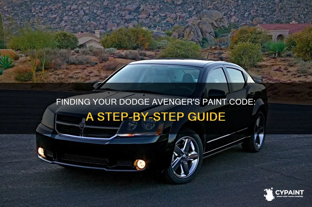 how to find my paint code on dodge avenger