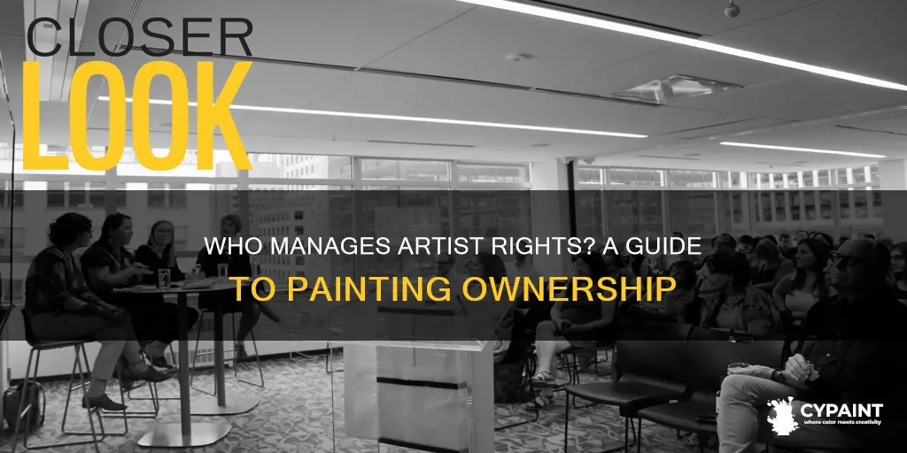 how to find out who manages artist rights painting