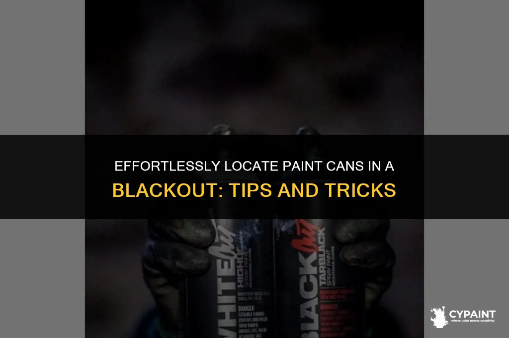 how to find paint cans in blackout easily