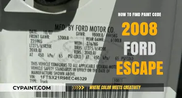 Locate Your 2008 Ford Escape Paint Code: A Quick Guide
