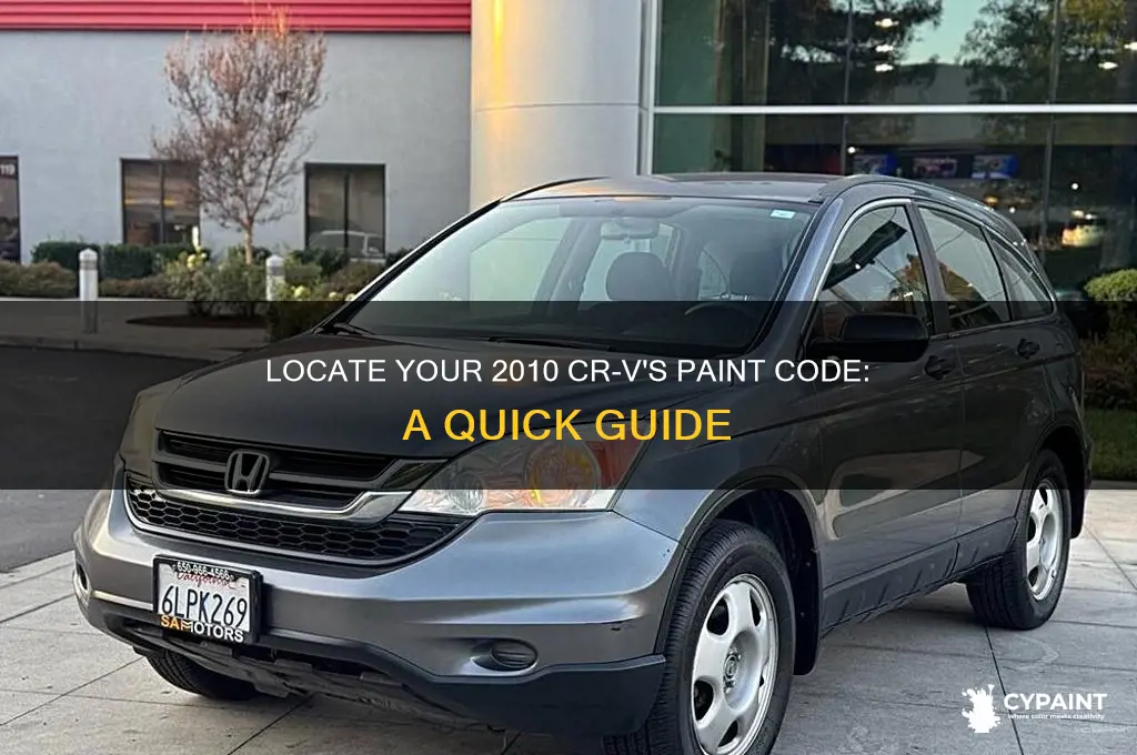 how to find paint code 2010 crv
