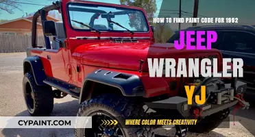 Locate Your 1992 Jeep Wrangler YJ Paint Code: A Simple Guide