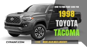 Finding the Paint Code for Your 1998 Toyota Tacoma