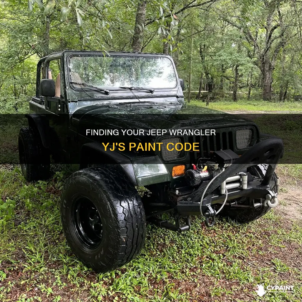 how to find paint code for jeep wrangler yj