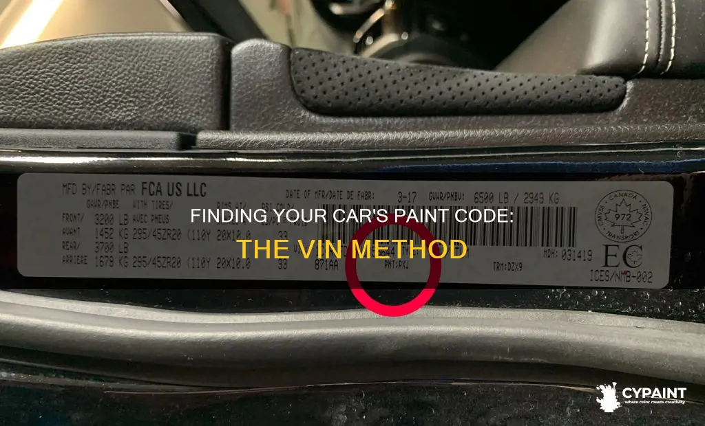 how to find paint code in a vin number