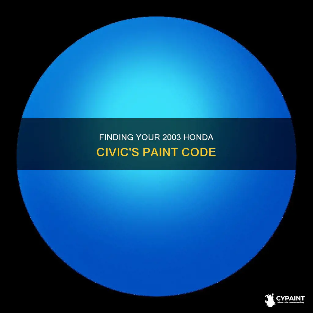how to find paint code on 2003 honda civic