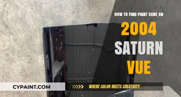 Finding the Paint Code for a 2004 Saturn Vue