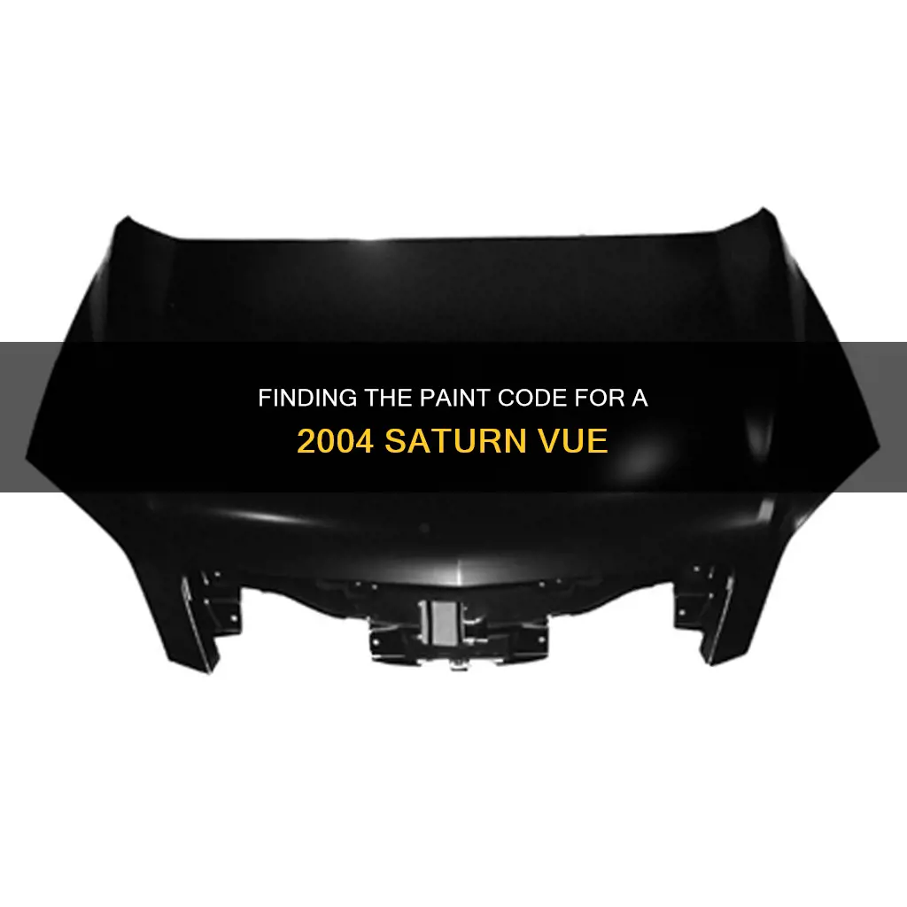 how to find paint code on 2004 saturn vue
