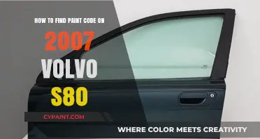 Volvo S80: Finding Your Paint Code