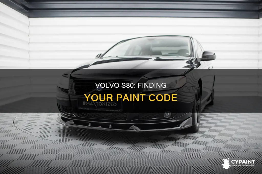 how to find paint code on 2007 volvo s80