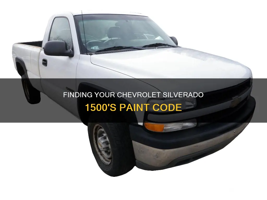 how to find paint code on chevorlet silverado 1500