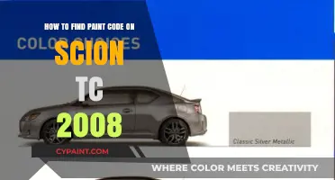 Scion TC Paint Code: Where to Look