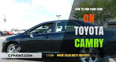Locate Your Toyota Camry's Paint Code: A Quick Guide