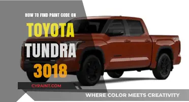 Finding the Paint Code for Your 2018 Toyota Tundra
