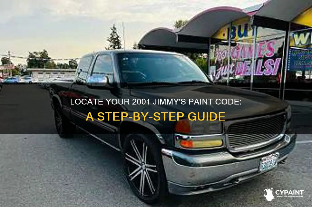 how to find paint number 2001 jimmy