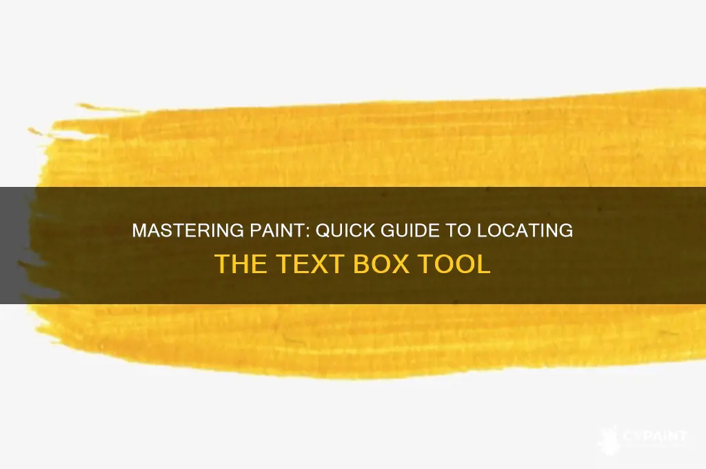 how to find text box in paint