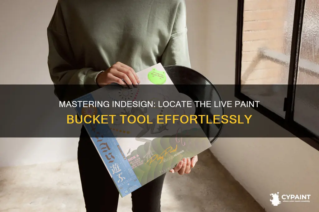 how to find the kive paint bucket took in indesign